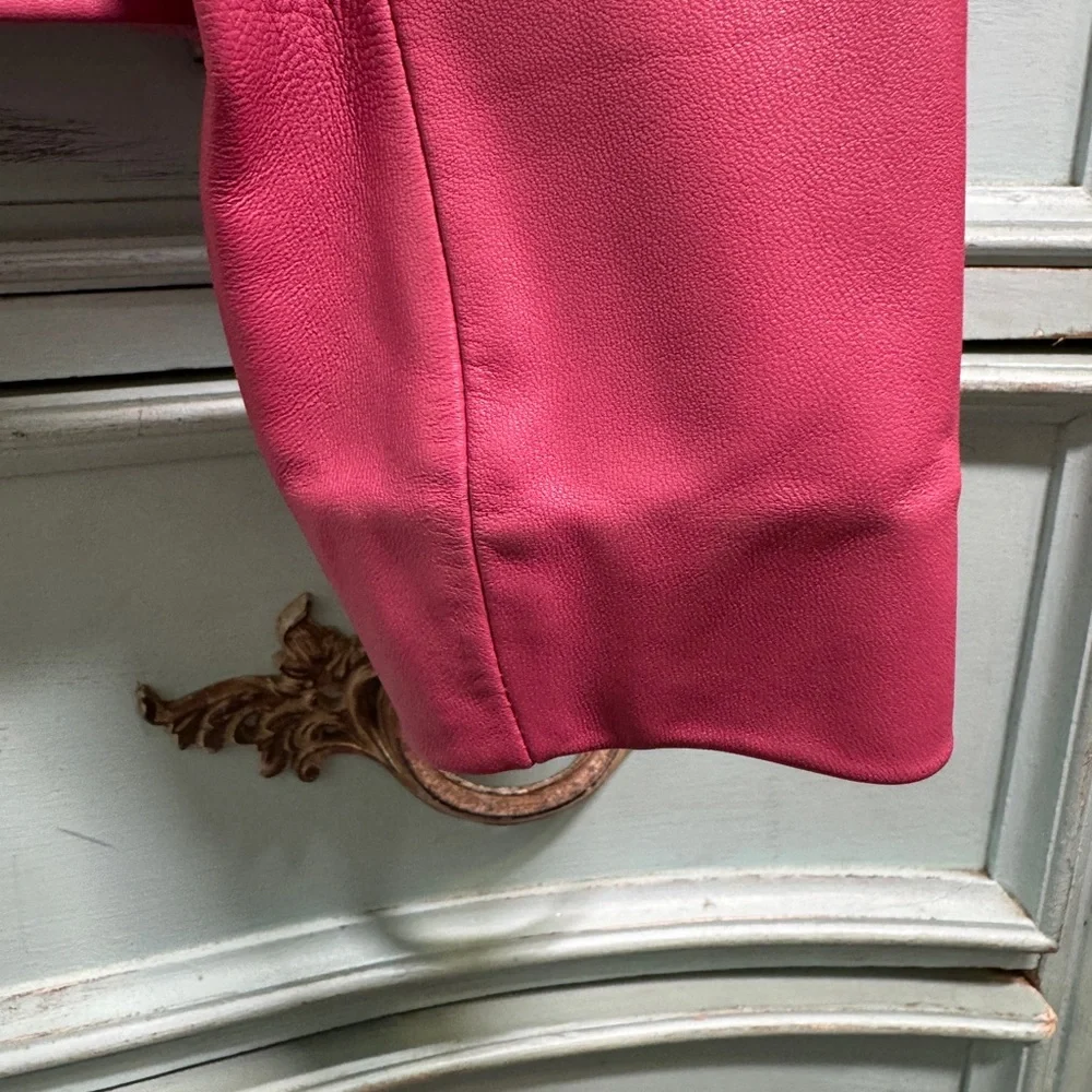 Valerie Stevens Vibrant Pink Leather Jacket - Picture 7 of 15